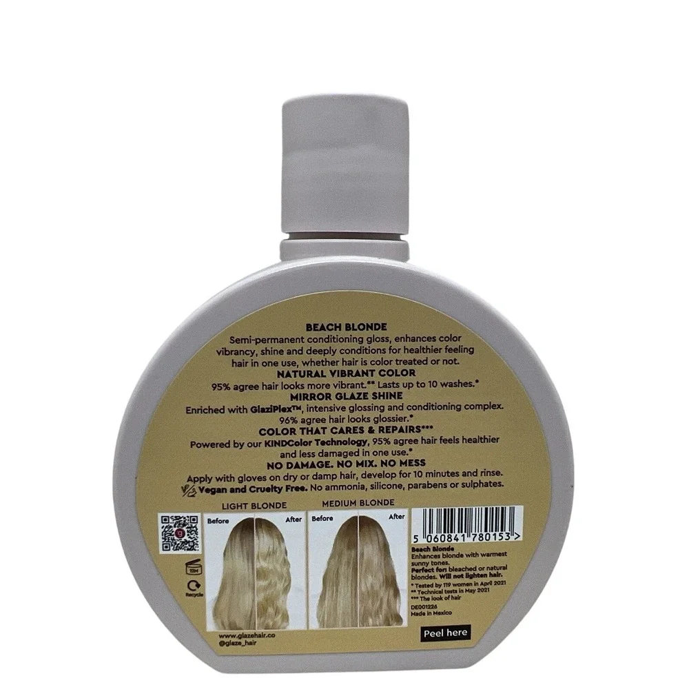 Glaze‎ Beach Blonde Super Color Conditioning Gloss Semi Permanent Hair Color